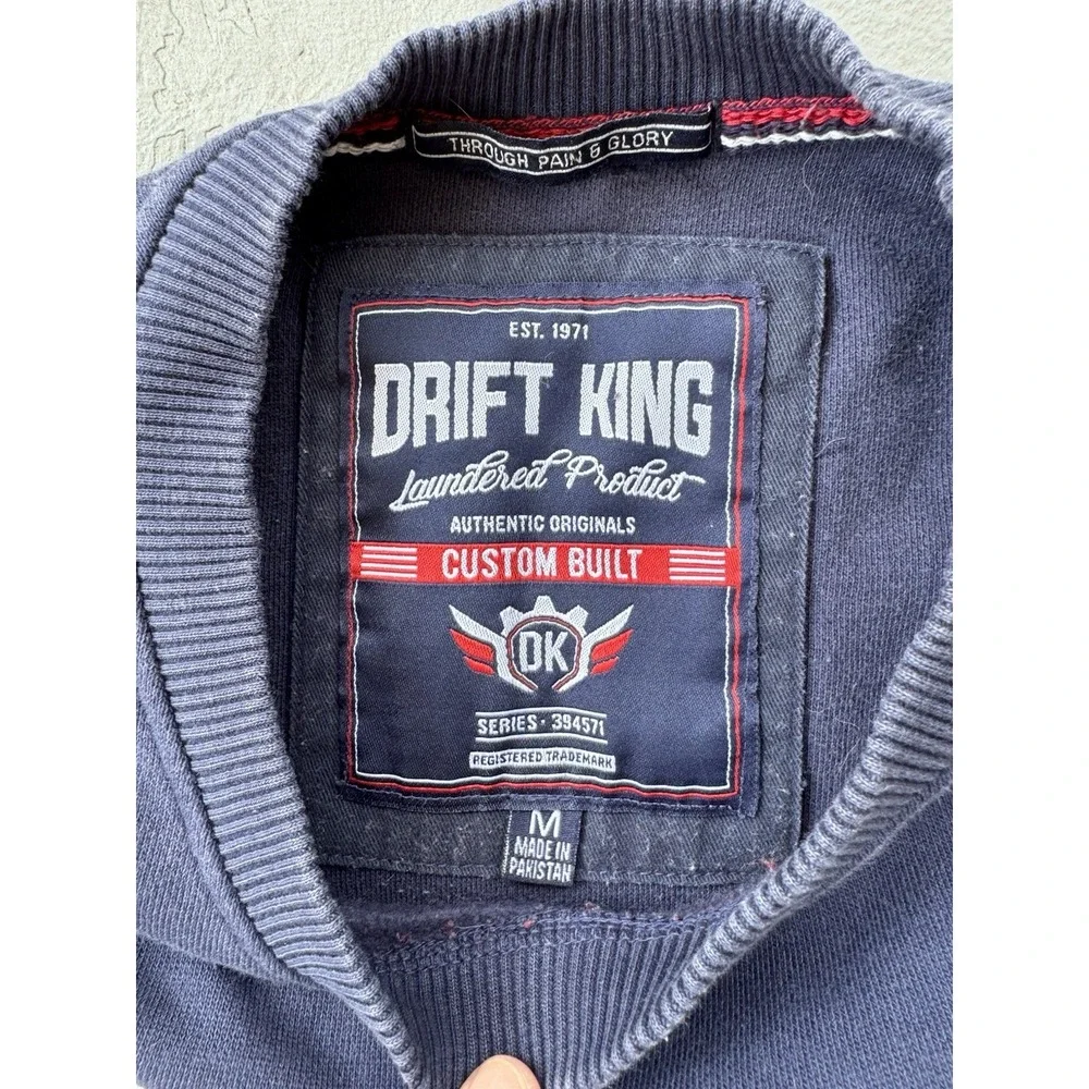 Vintage Y2K‎ Drift King Colorblock Mens Sweater Crewneck Long Sleeve Pullover M